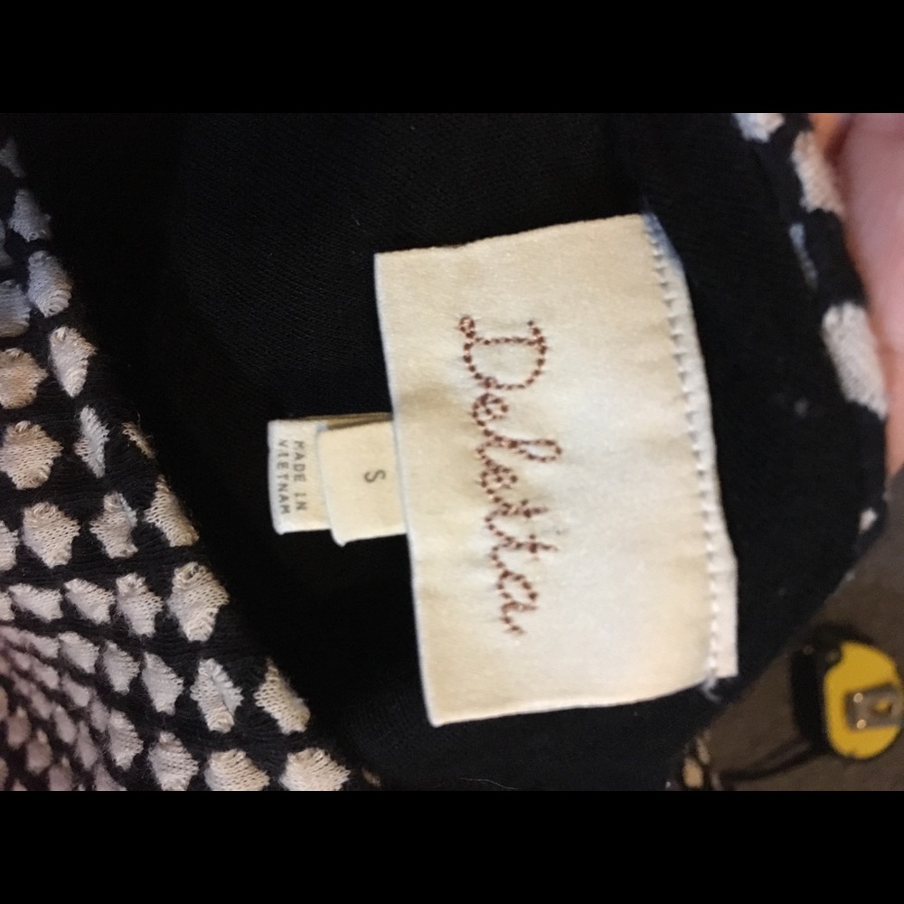 Anthropologie Deletta Cross Back Peplum Top - Picture 3 of 6